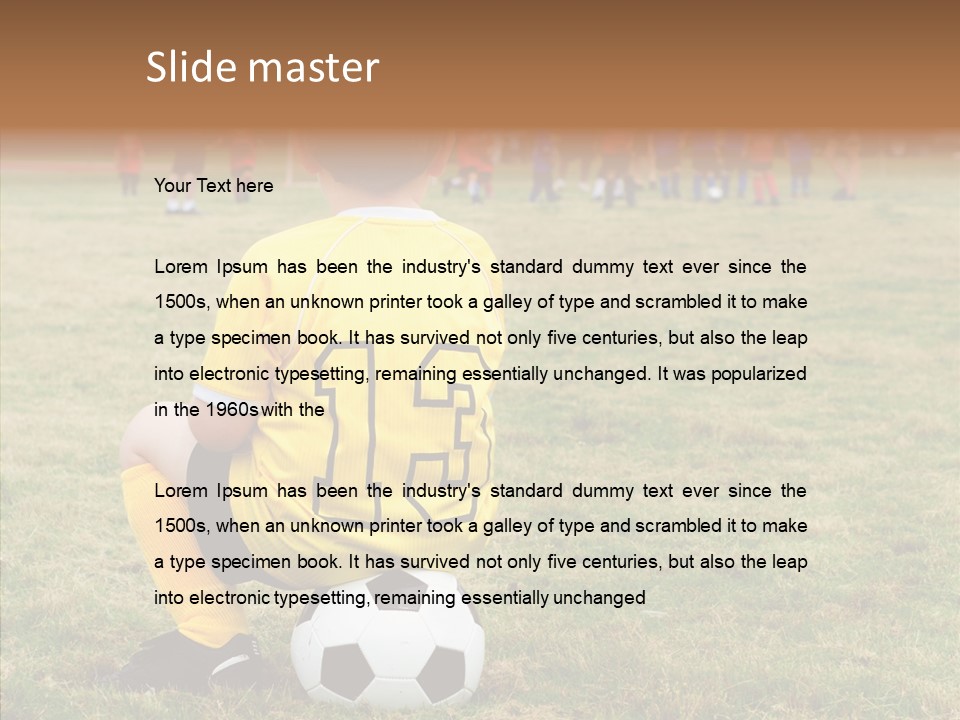 Leisure Game Goalie PowerPoint Template