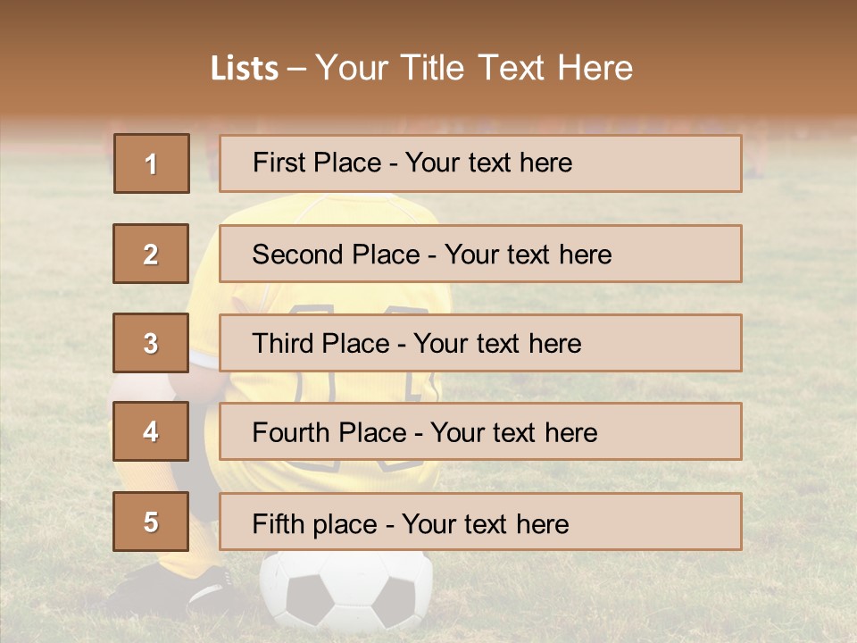 Leisure Game Goalie PowerPoint Template