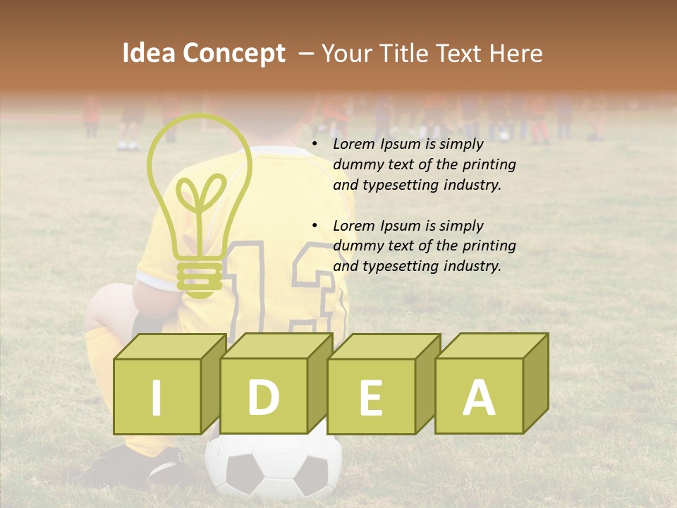 Leisure Game Goalie PowerPoint Template