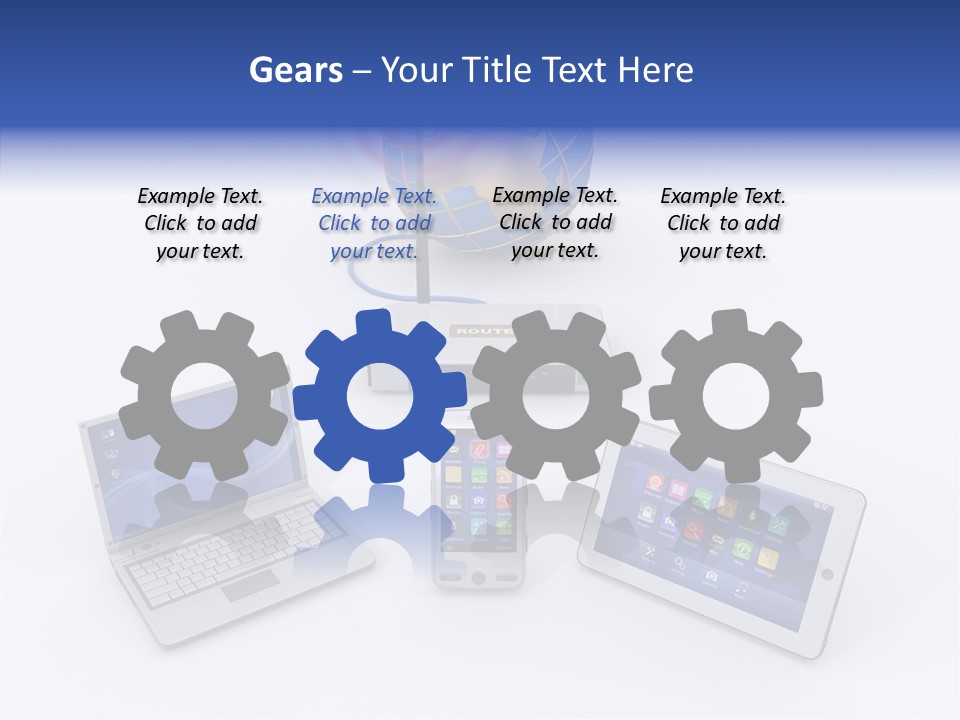 Global Laptop Media PowerPoint Template