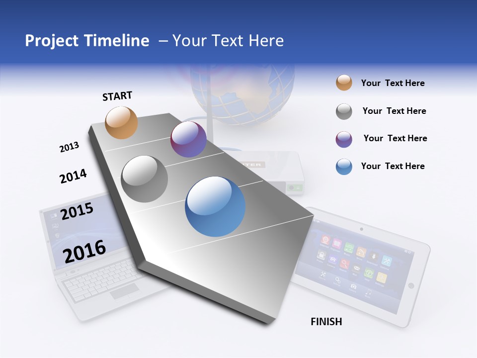 Global Laptop Media PowerPoint Template