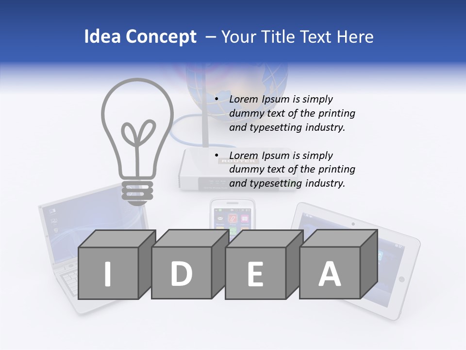 Global Laptop Media PowerPoint Template