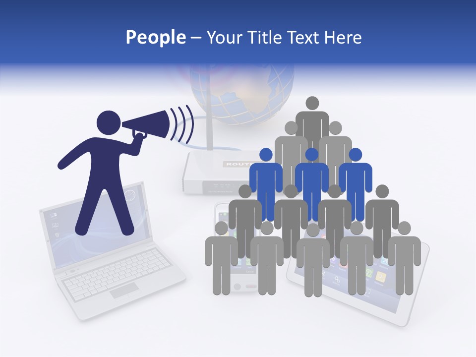 Global Laptop Media PowerPoint Template