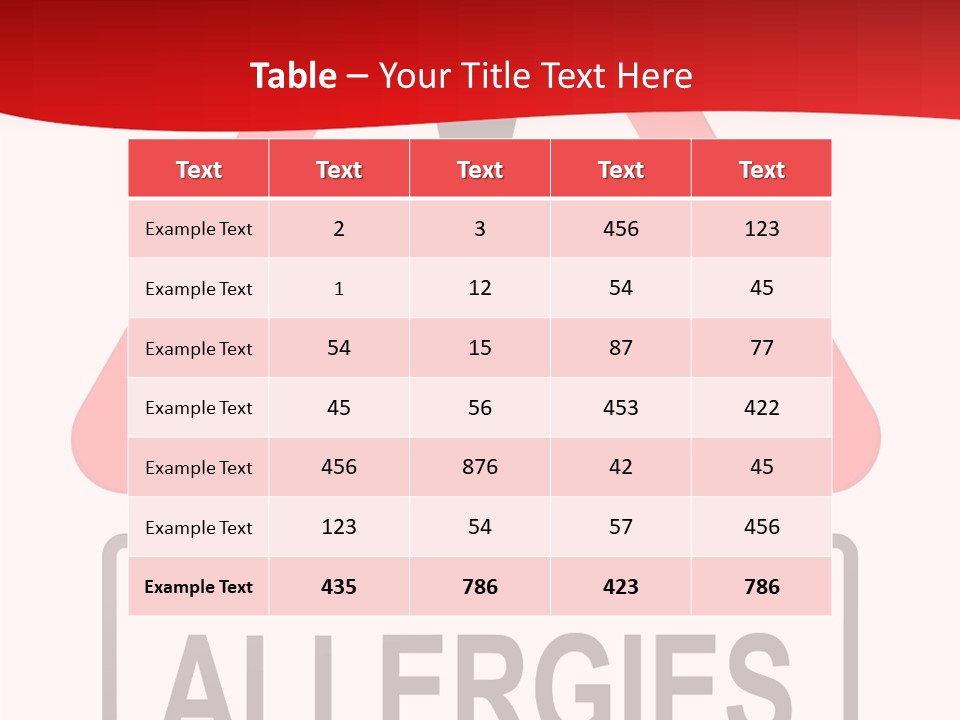 Allergen Treatment Sickness PowerPoint Template