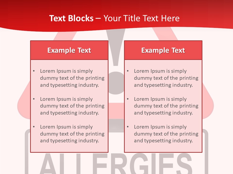 Allergen Treatment Sickness PowerPoint Template