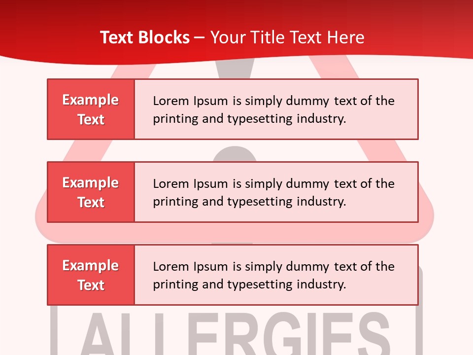 Allergen Treatment Sickness PowerPoint Template