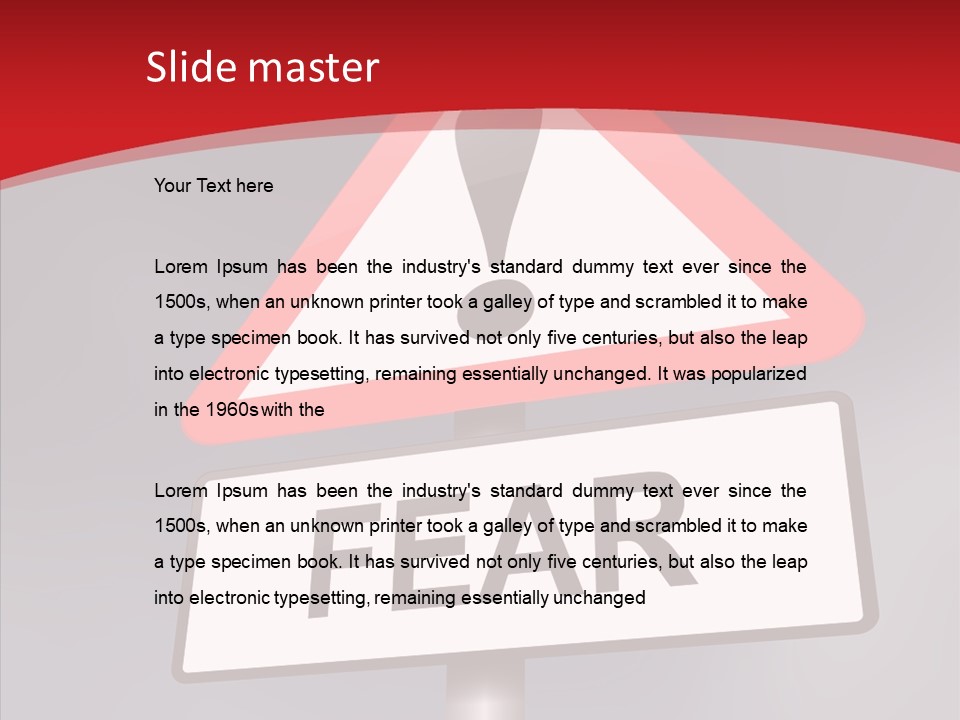 A Red And White Sign With A Question Mark On It PowerPoint Template