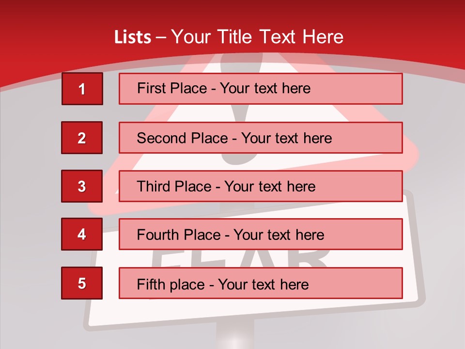 A Red And White Sign With A Question Mark On It PowerPoint Template