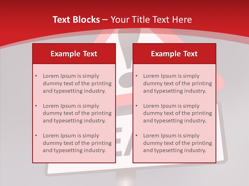 A Red And White Sign With A Question Mark On It PowerPoint Template