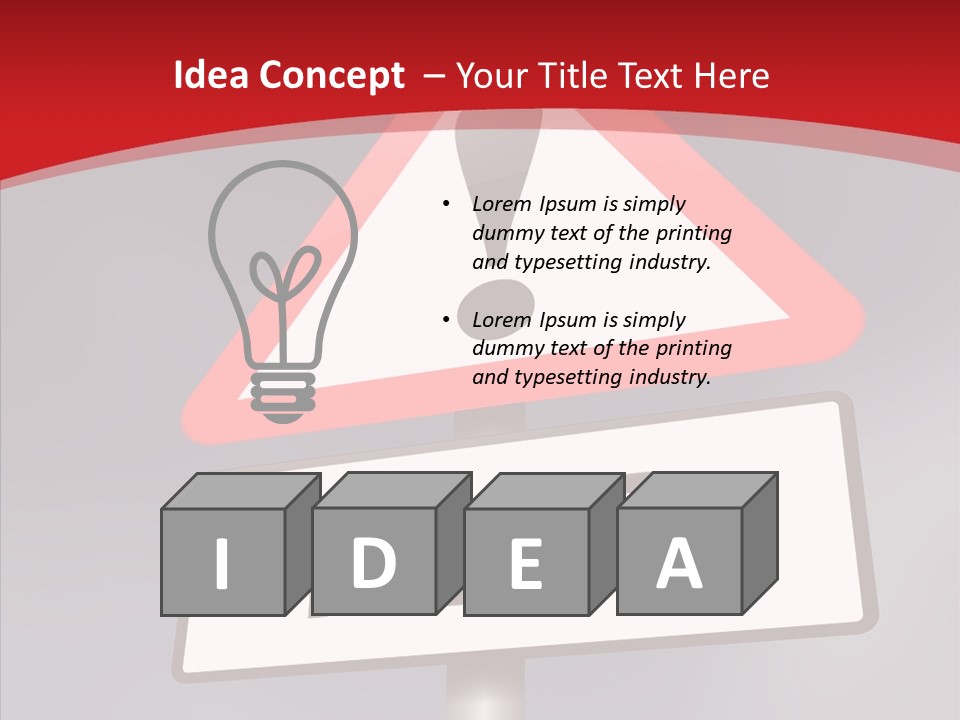 A Red And White Sign With A Question Mark On It PowerPoint Template
