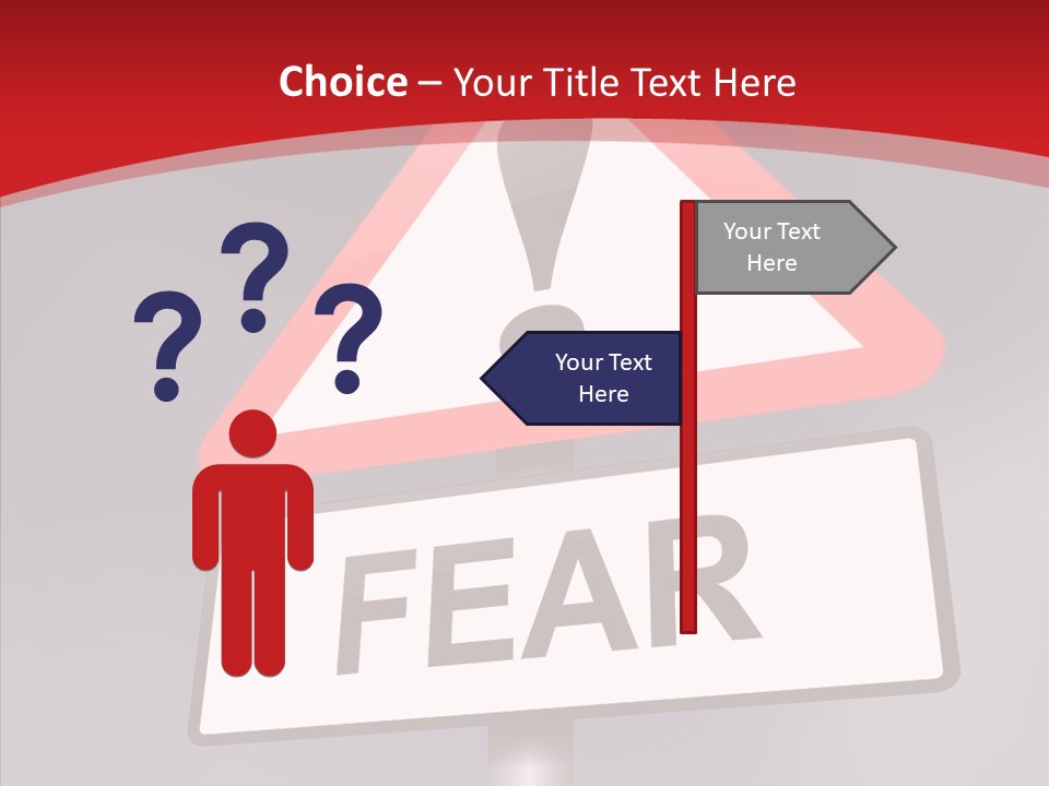 A Red And White Sign With A Question Mark On It PowerPoint Template