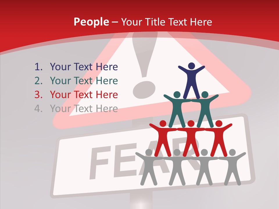 A Red And White Sign With A Question Mark On It PowerPoint Template