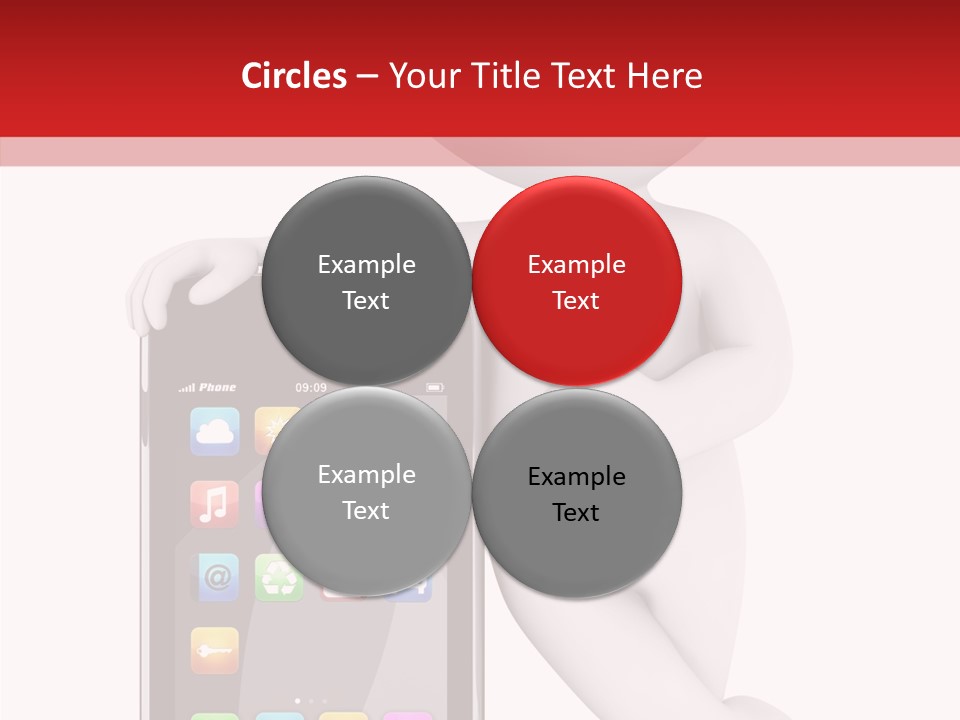 Illustration White Mobility PowerPoint Template