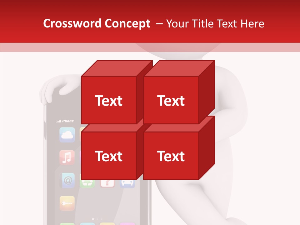 Illustration White Mobility PowerPoint Template