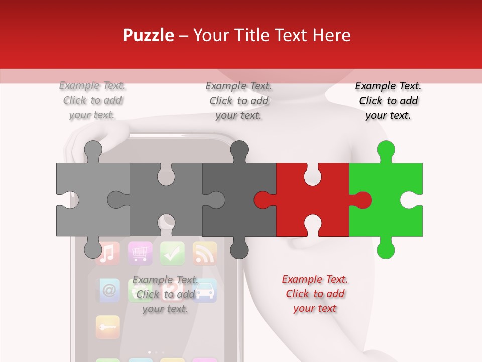 Illustration White Mobility PowerPoint Template