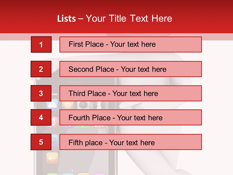 Illustration White Mobility PowerPoint Template