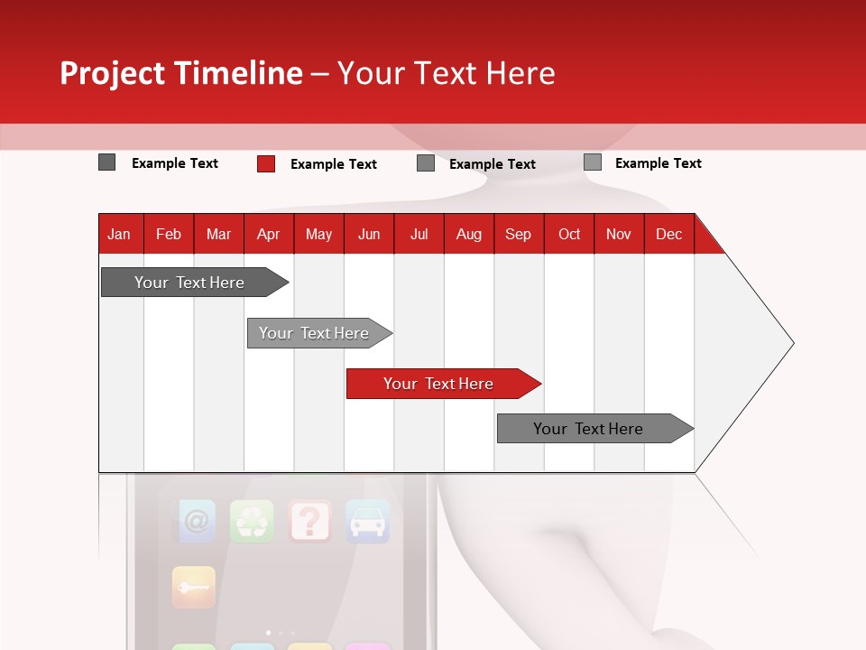 Illustration White Mobility PowerPoint Template