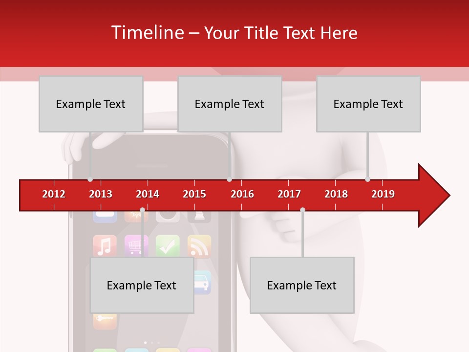 Illustration White Mobility PowerPoint Template
