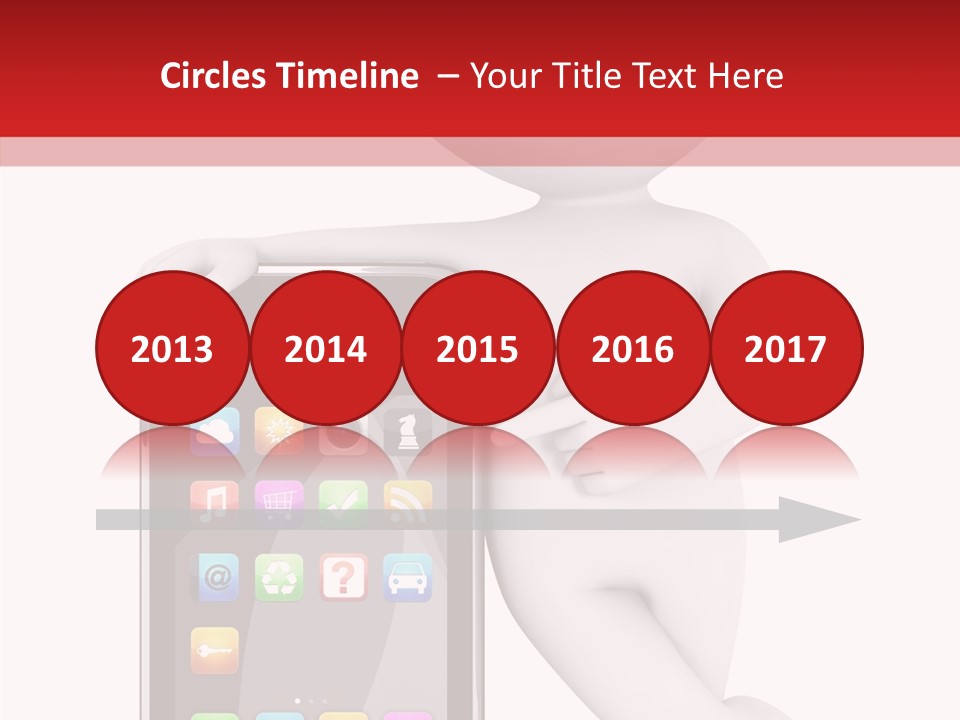 Illustration White Mobility PowerPoint Template