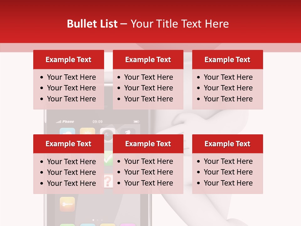Illustration White Mobility PowerPoint Template
