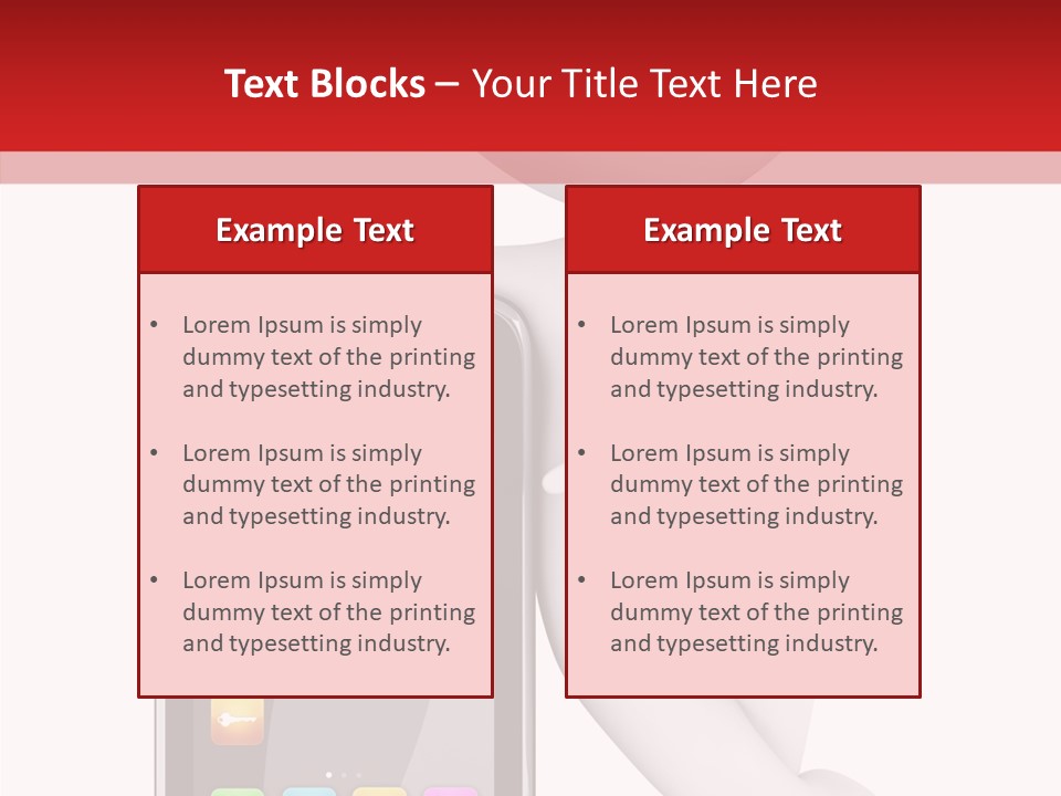 Illustration White Mobility PowerPoint Template
