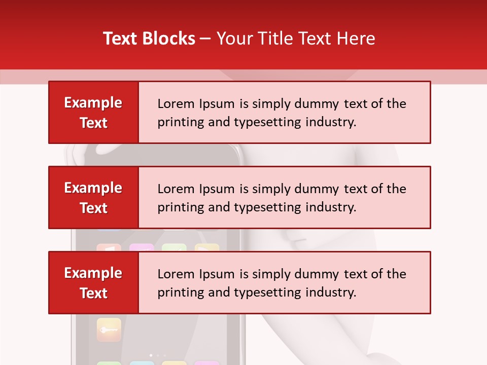 Illustration White Mobility PowerPoint Template