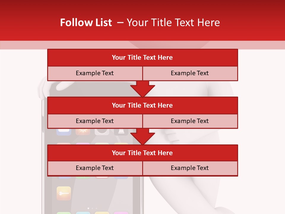 Illustration White Mobility PowerPoint Template