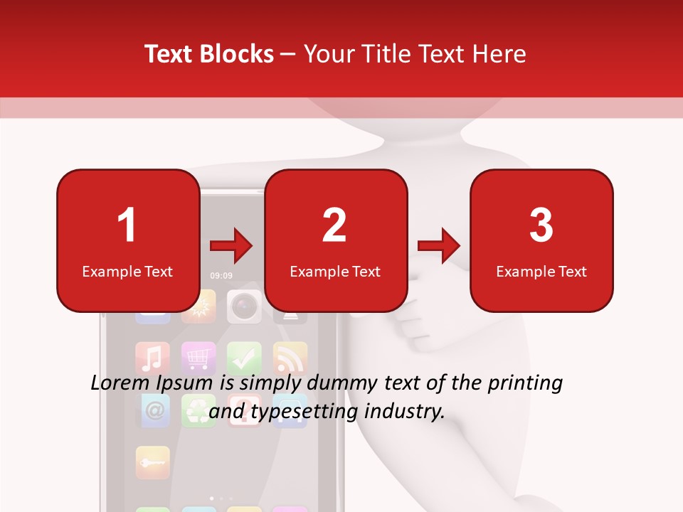 Illustration White Mobility PowerPoint Template