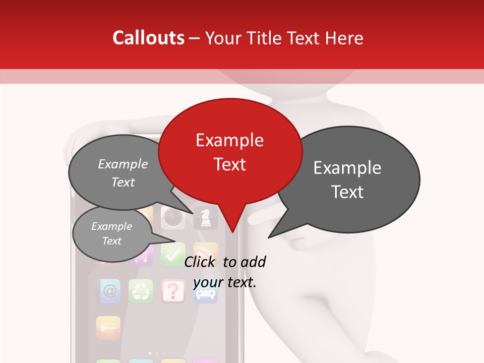 Illustration White Mobility PowerPoint Template