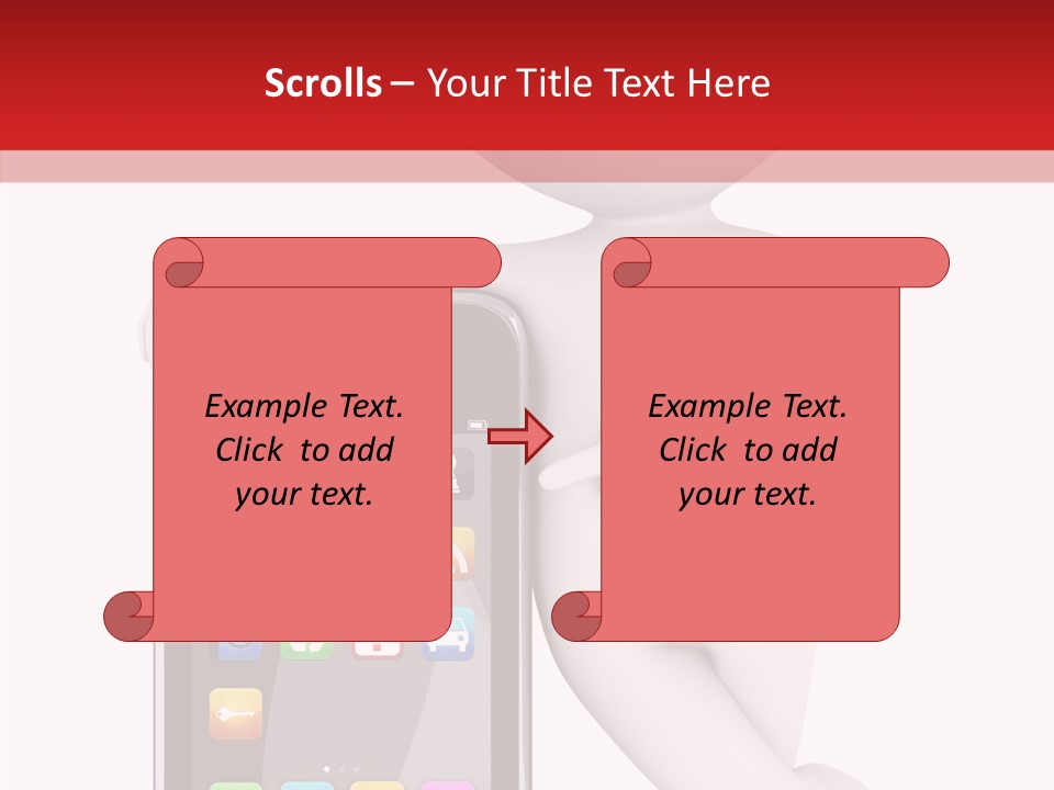 Illustration White Mobility PowerPoint Template