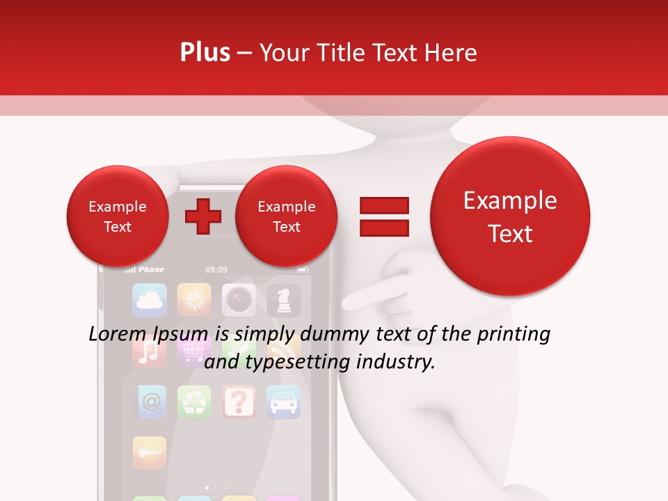 Illustration White Mobility PowerPoint Template