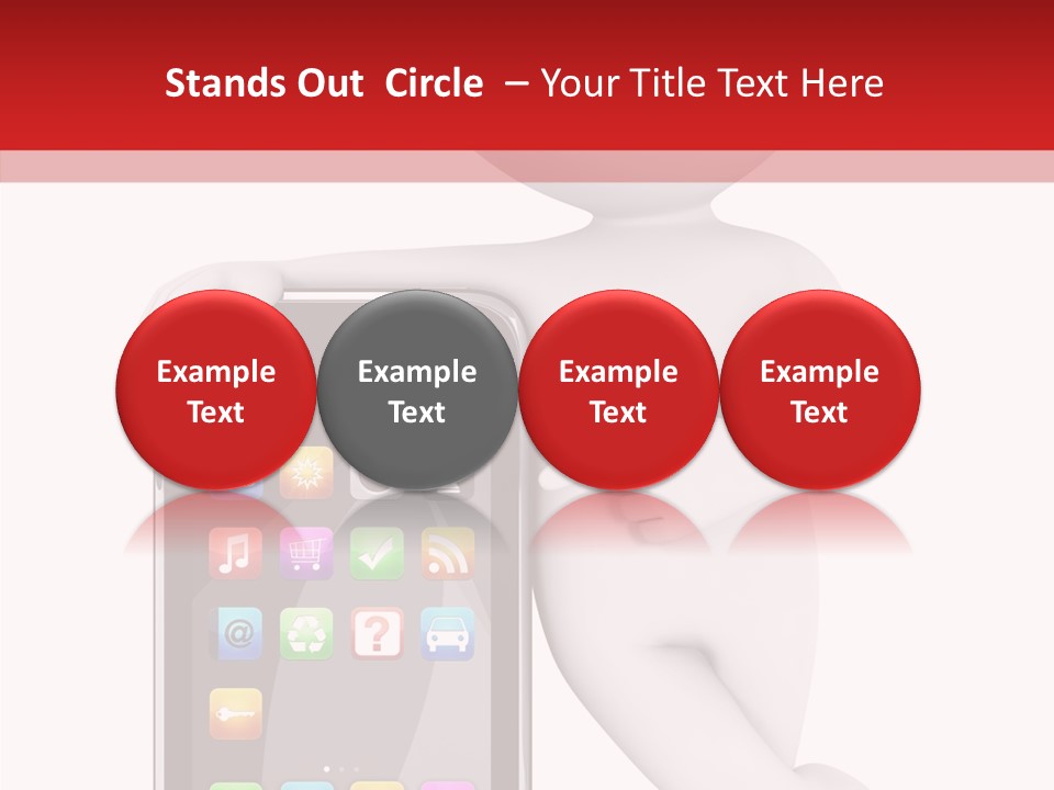 Illustration White Mobility PowerPoint Template