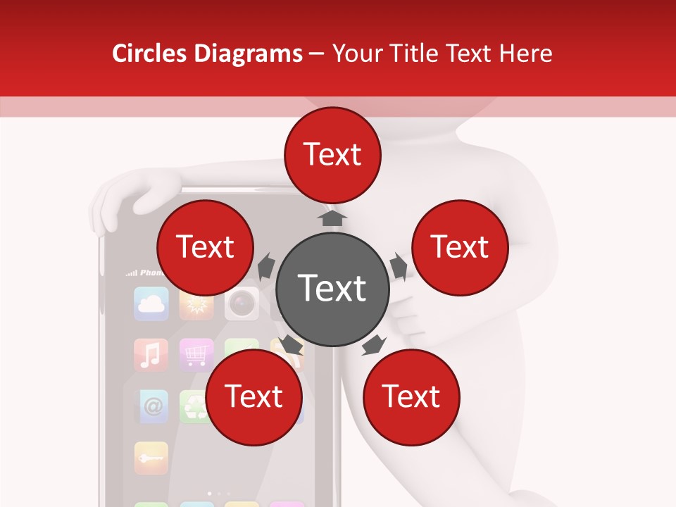 Illustration White Mobility PowerPoint Template