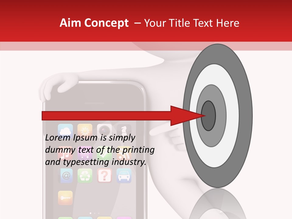 Illustration White Mobility PowerPoint Template