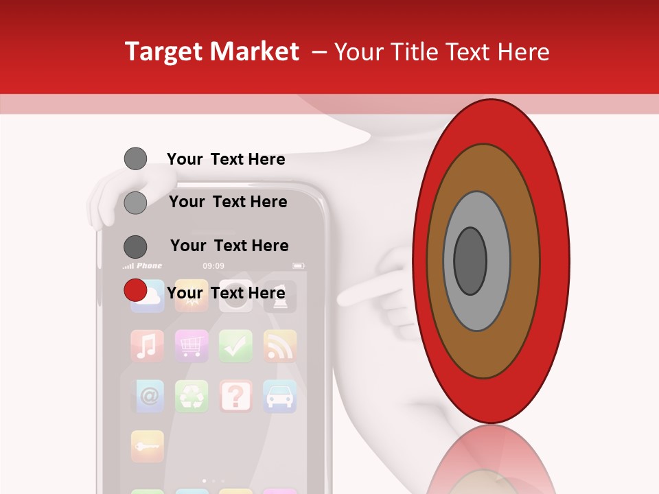 Illustration White Mobility PowerPoint Template