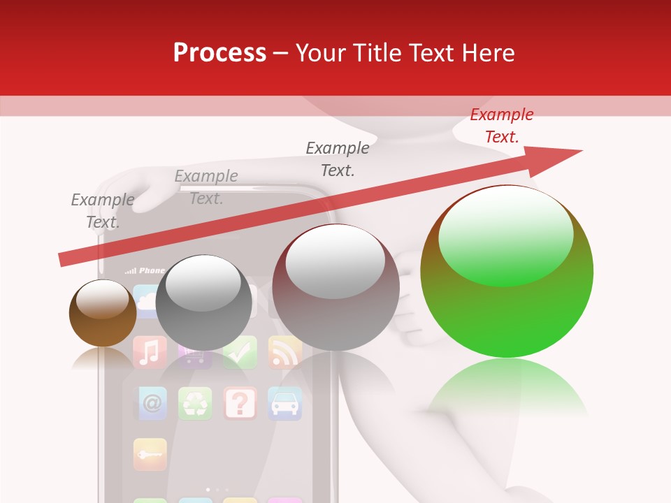 Illustration White Mobility PowerPoint Template