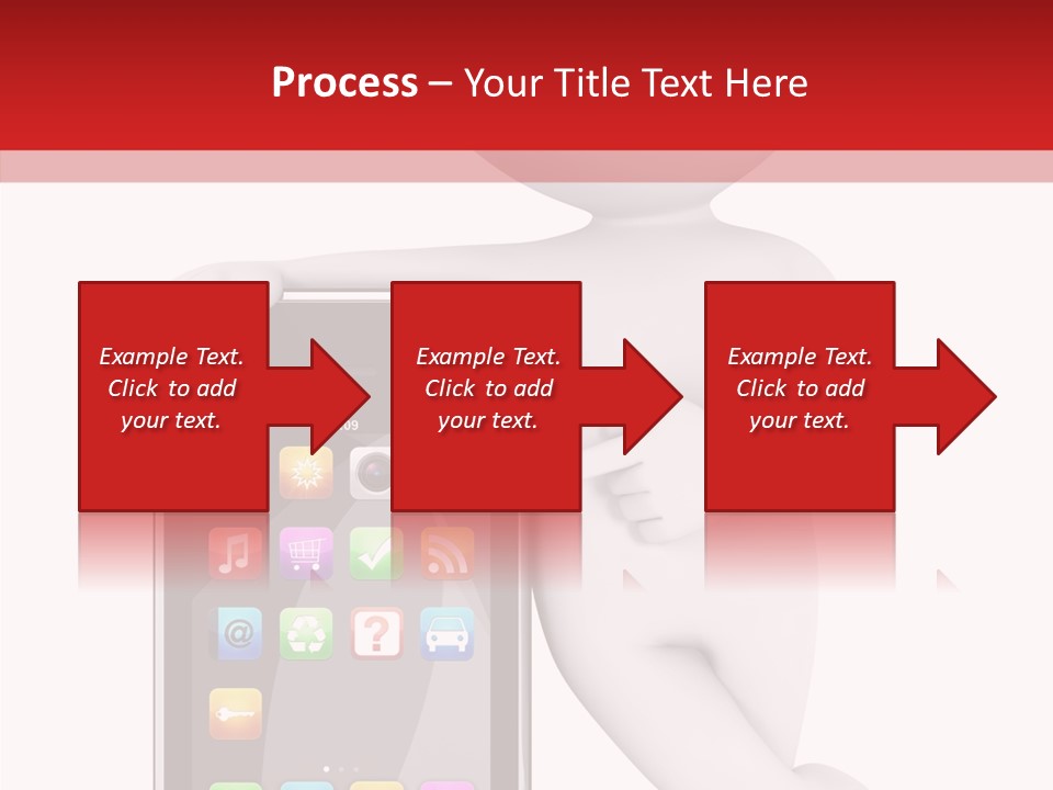 Illustration White Mobility PowerPoint Template