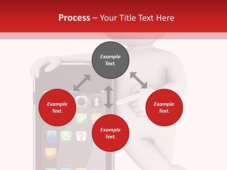 Illustration White Mobility PowerPoint Template