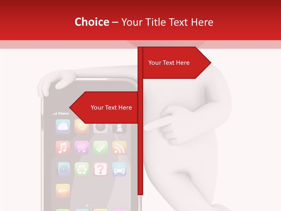 Illustration White Mobility PowerPoint Template