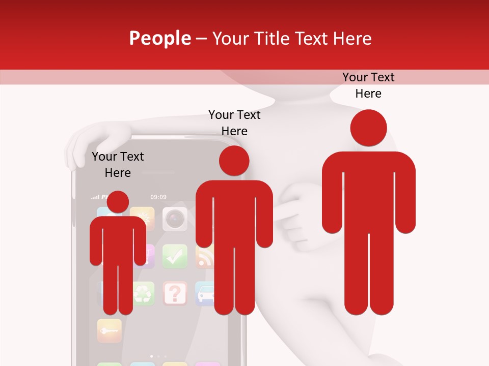 Illustration White Mobility PowerPoint Template