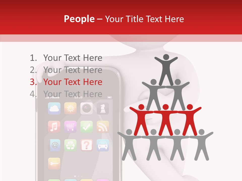 Illustration White Mobility PowerPoint Template