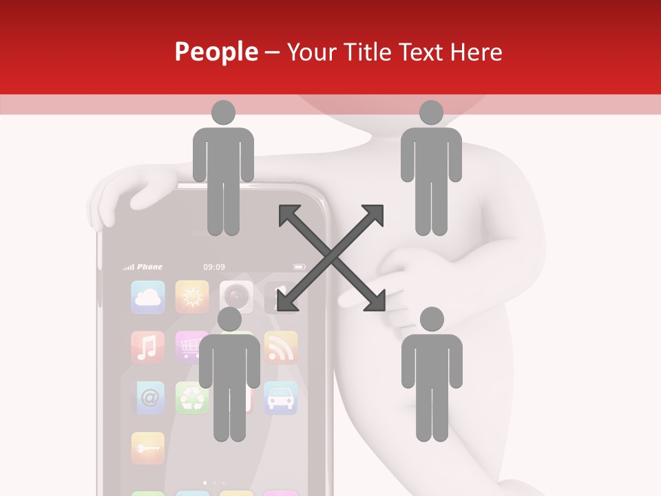 Illustration White Mobility PowerPoint Template