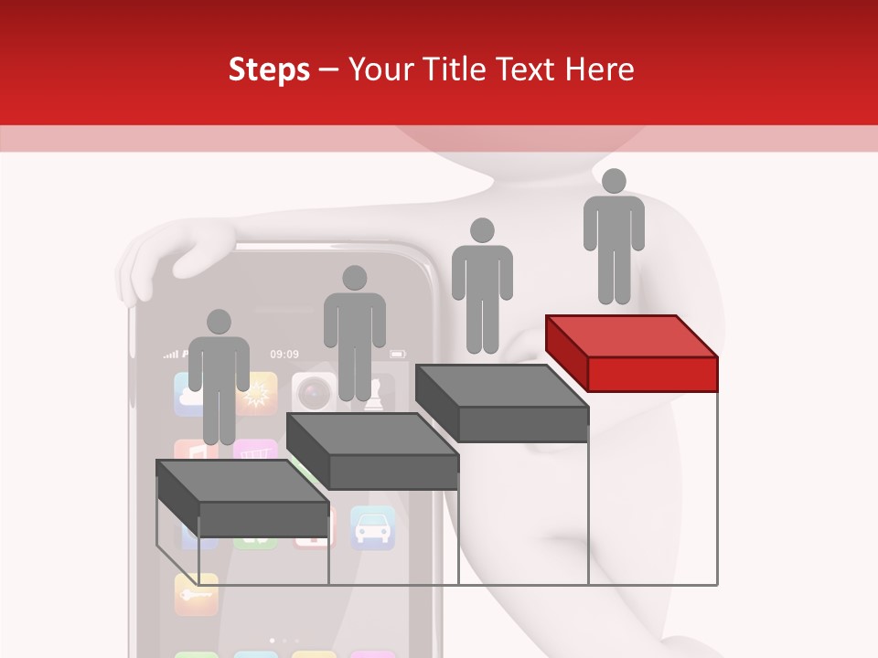 Illustration White Mobility PowerPoint Template