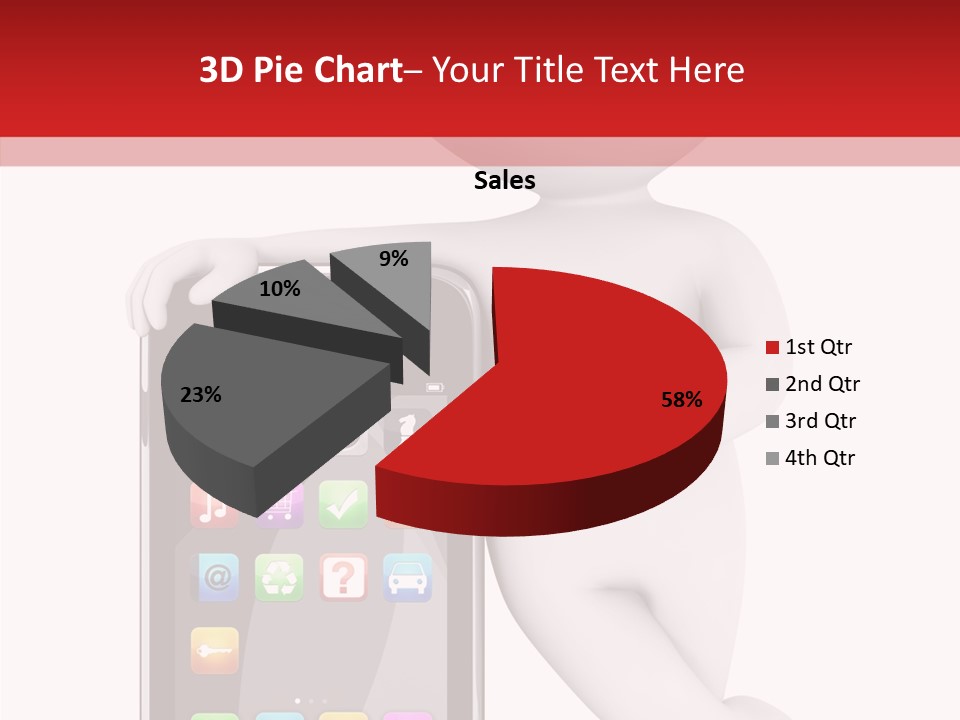 Illustration White Mobility PowerPoint Template