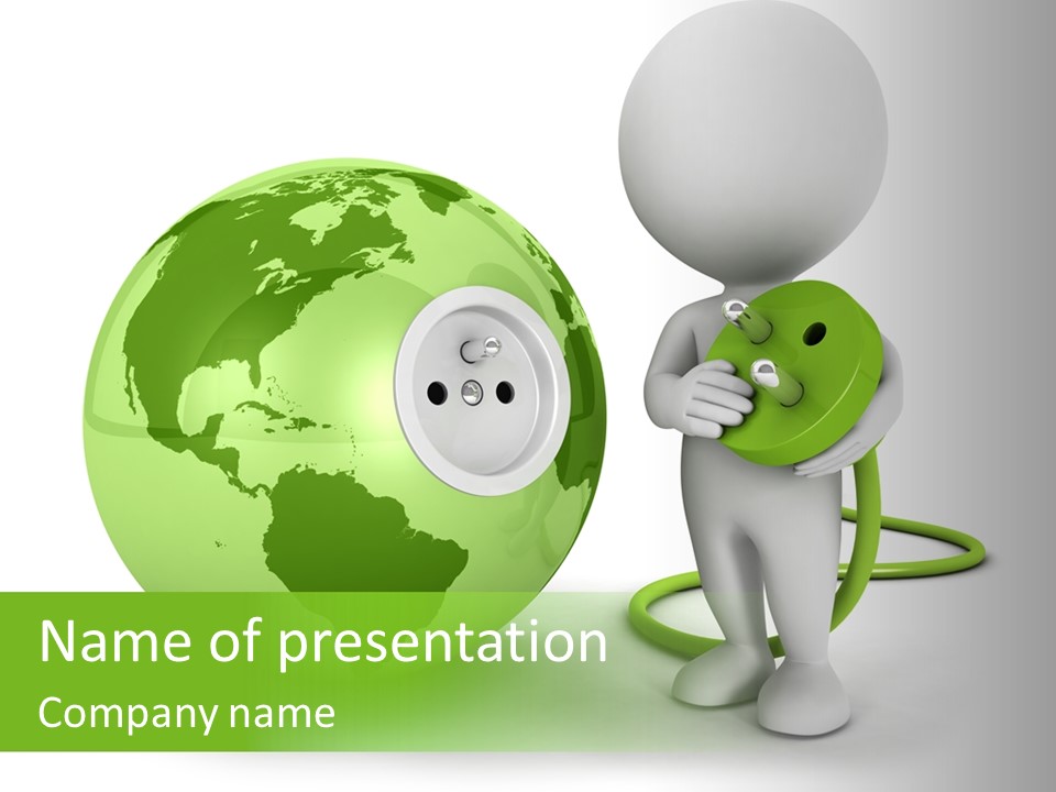 Connection World Illustration PowerPoint Template