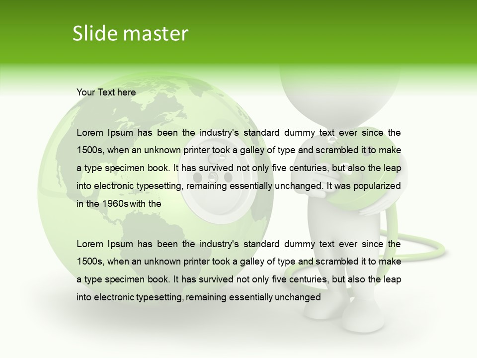 Connection World Illustration PowerPoint Template