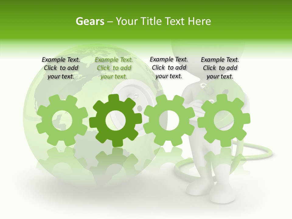 Connection World Illustration PowerPoint Template