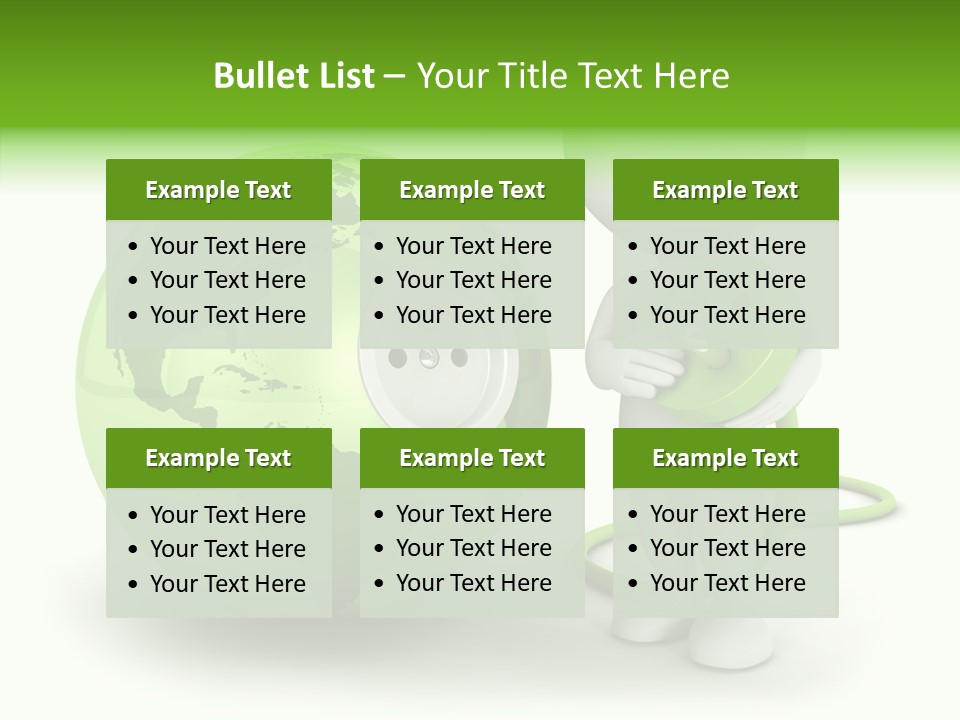 Connection World Illustration PowerPoint Template