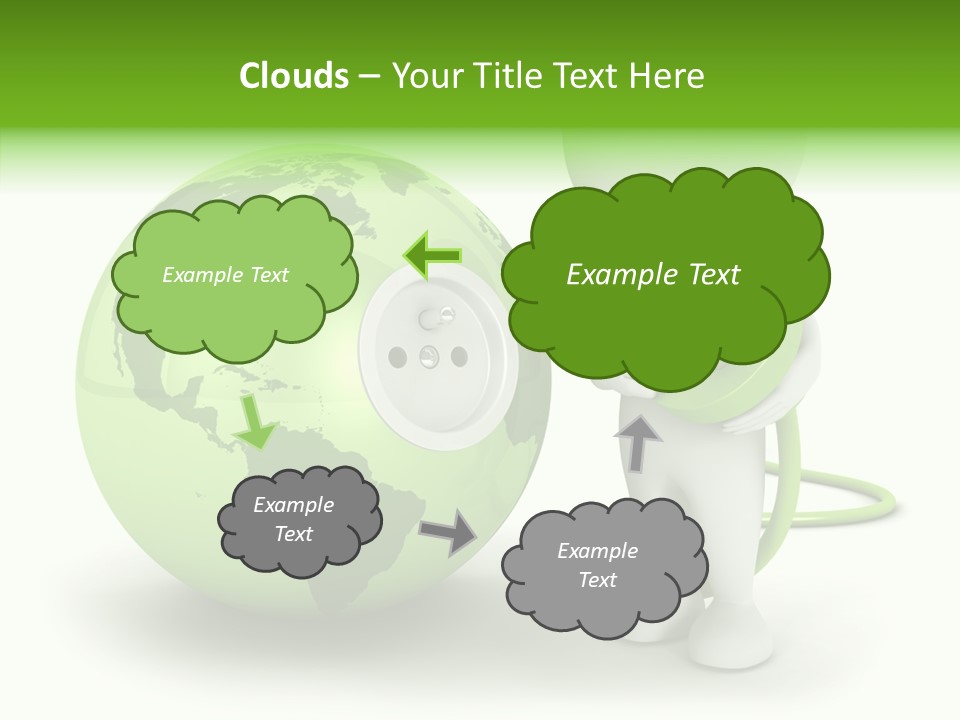 Connection World Illustration PowerPoint Template
