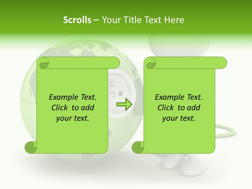 Connection World Illustration PowerPoint Template